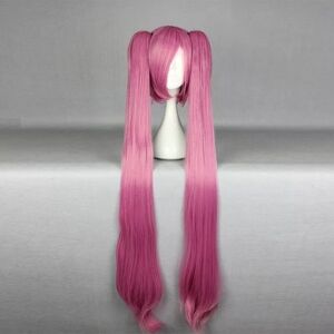 Wig with long ponytails/pigtail